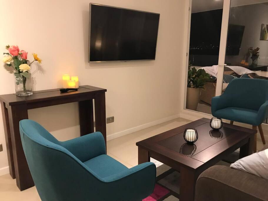 Apartamento Sobre Linea De Playa, Maravillosa Vista Al Mar 2b/2b-wifi-tv70'netf- Estacionamiento Propio La Serena